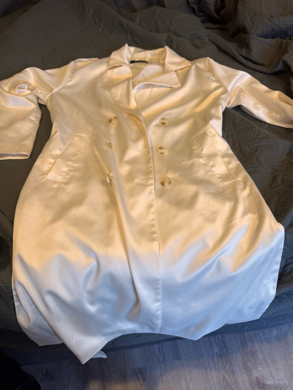 AKIRA Cream Satin Blazer